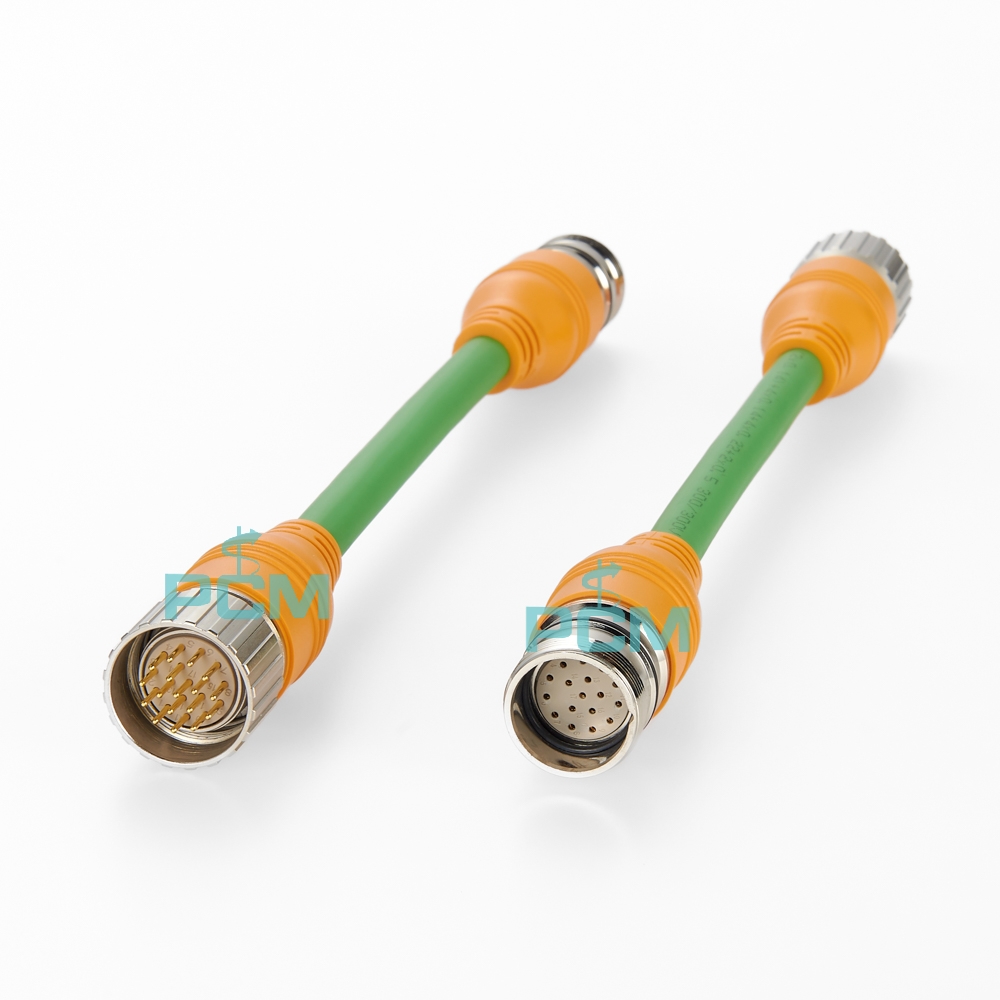 Sensor Cordset Male to Female Connector M23 17 Poles